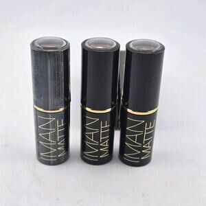 IMAN Luxury Matte Lipstick Mixed Lot Of 3 Assorted Colors Full Size Gift Set